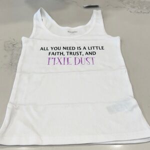 Women’s White Tank Top with Pixie Dust Graphic